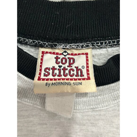 Vintage Top Stitch Lighthouse Embroidered Sweatshirt Gray Pullover Sz L - Picture 5 of 10